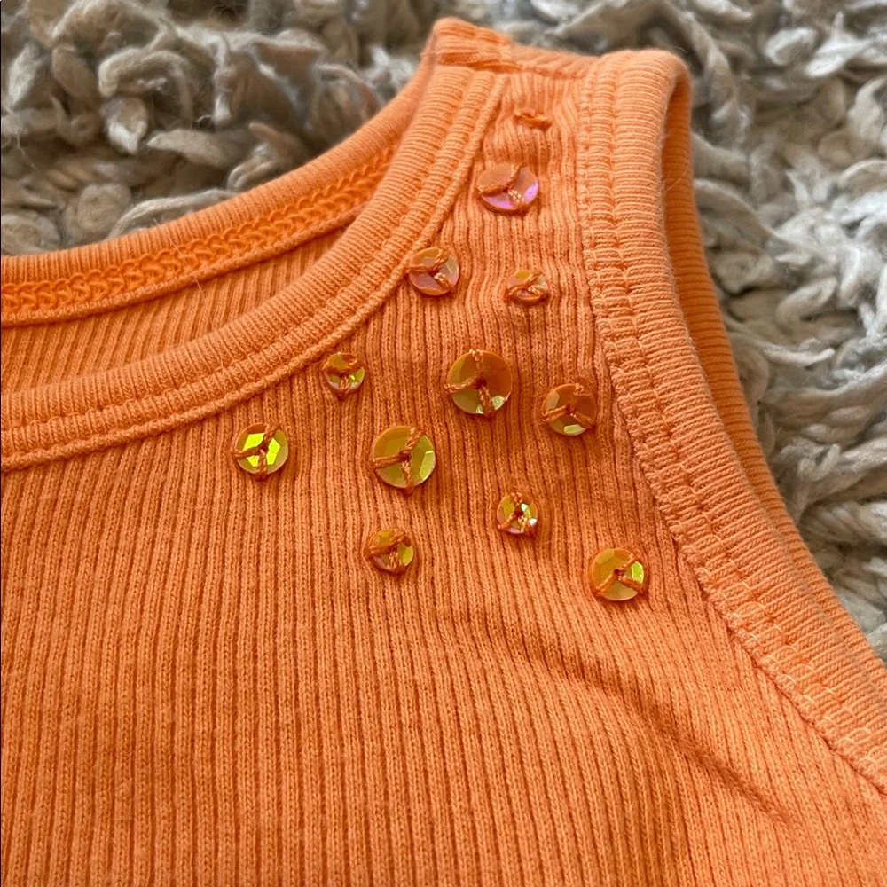 2006 Gymboree “Fiesta Del Sol” Orange Sequin Tank Top, Size 6